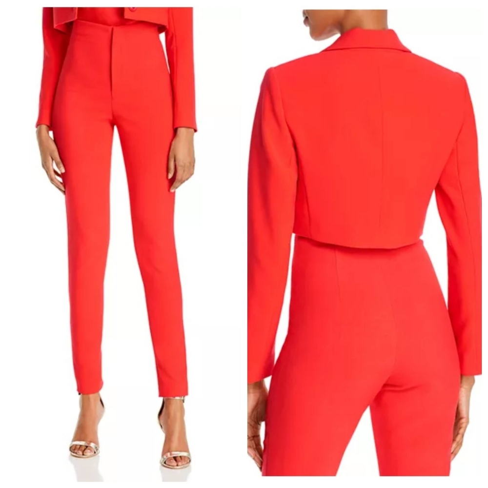 Alice + Oliva Lorinda Slim-Fit High-Waist Cropped Pant Size 4 - Picture 3 of 16